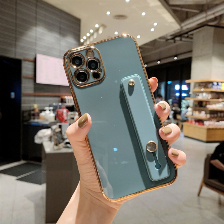 6D Pure Color Plating Protective Case with Wristband & Holder For iPhone 11 Pro(Blue)
6D Pure Color Plating Protective Case with Wristband & Holder For iPhone 11 Pro(Blue)