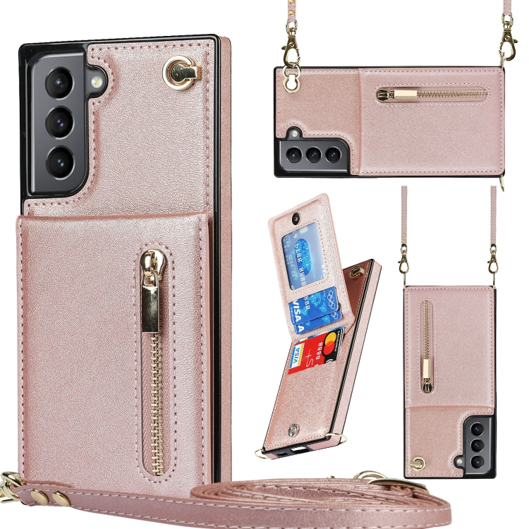 For Samsung Galaxy S21 5G Cross-body Zipper Square TPU+PU Back Cover Case with Holder & Card Slots & Wallet & Strap(Rose Gold)
For Samsung Galaxy S21 5G Cross-body Zipper Square TPU+PU Back Cover Case with Holder & Card Slots & Wallet & Strap(Rose Gold)