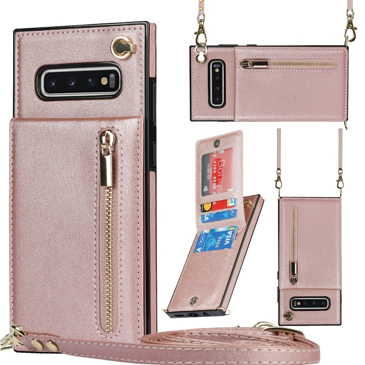 For Samsung Galaxy S10 Cross-body Zipper Square TPU+PU Back Cover Case with Holder & Card Slots & Wallet & Strap(Rose Gold)
For Samsung Galaxy S10 Cross-body Zipper Square TPU+PU Back Cover Case with Holder & Card Slots & Wallet & Strap(Rose Gold)