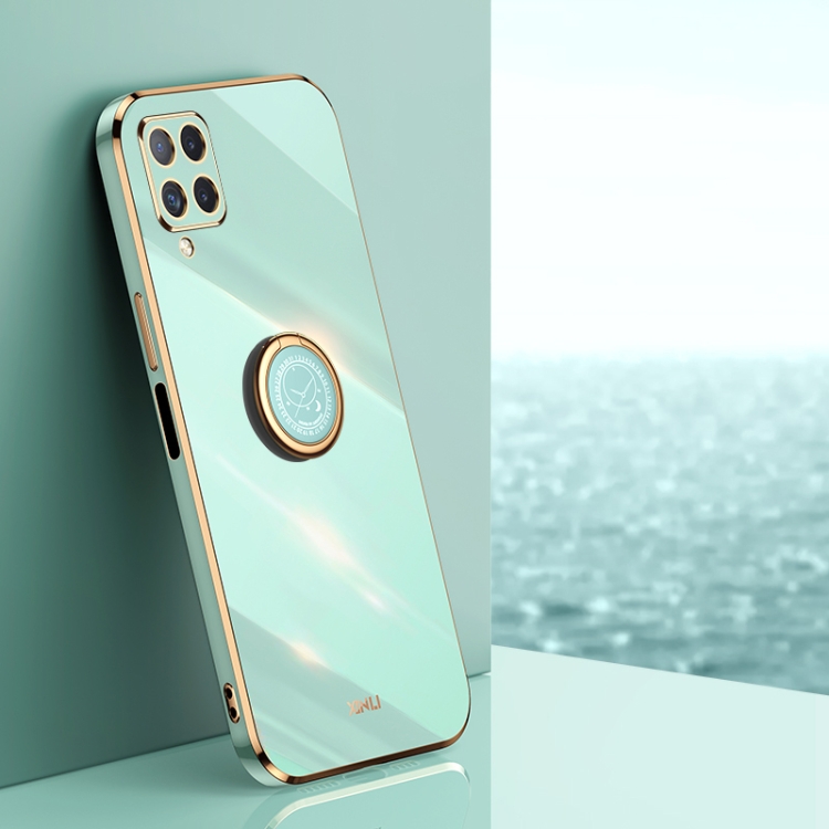 For Samsung Galaxy A22 4G XINLI Straight 6D Plating Gold Edge TPU Shockproof Case with Ring Holder(Mint Green)
For Samsung Galaxy A22 4G XINLI Straight 6D Plating Gold Edge TPU Shockproof Case with Ring Holder(Mint Green)