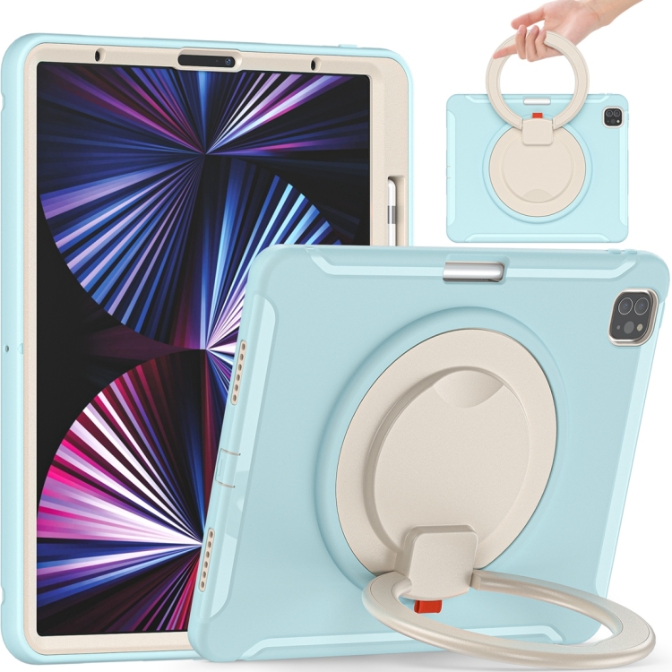 Shockproof TPU + PC Protective Case with 360 Degree Rotation Foldable Handle Grip Holder & Pen Slot For iPad Pro 12.9 2021(Ice Crystal Blue)
Shockproof TPU + PC Protective Case with 360 Degree Rotation Foldable Handle Grip Holder & Pen Slot For iPad Pro 12.9 2021(Ice Crystal Blue)