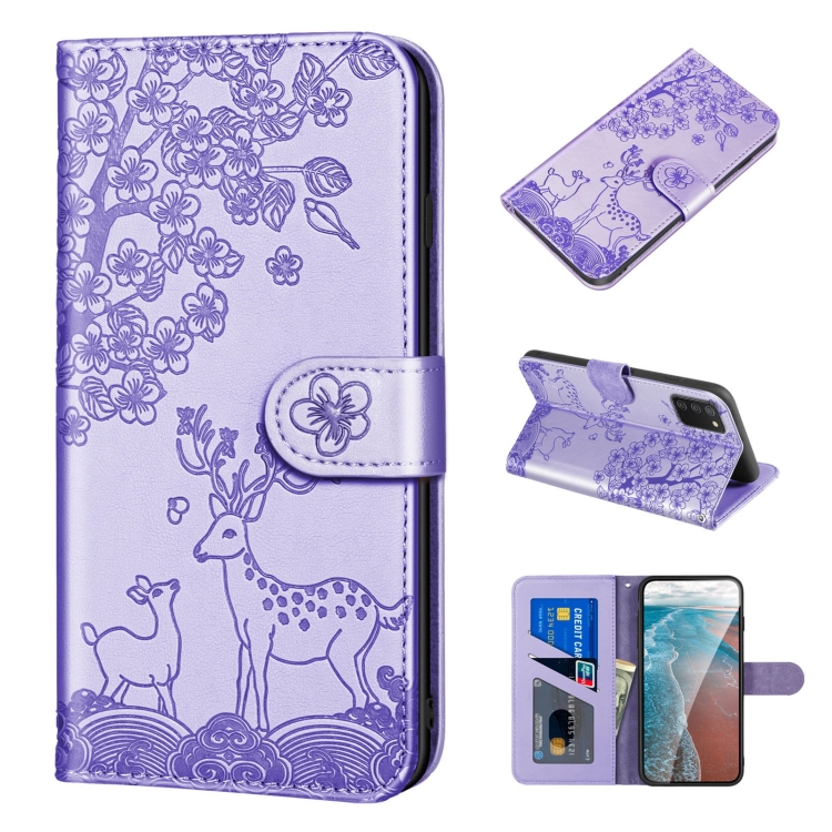 For Samsung Galaxy A02s EU Version Sika Deer Embossing Pattern Horizontal Flip PU Leather Case with Holder & Card Slot & Wallet & Photo Frame(Purple)
For Samsung Galaxy A02s EU Version Sika Deer Embossing Pattern Horizontal Flip PU Leather Case with Holder & Card Slot & Wallet & Photo Frame(Purple)