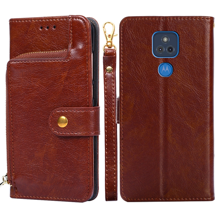For Motorola Moto G Play (2021) Zipper Bag PU + TPU Horizontal Flip Leather Case with Holder & Card Slot & Wallet & Lanyard(Brown)
For Motorola Moto G Play (2021) Zipper Bag PU + TPU Horizontal Flip Leather Case with Holder & Card Slot & Wallet & Lanyard(Brown)