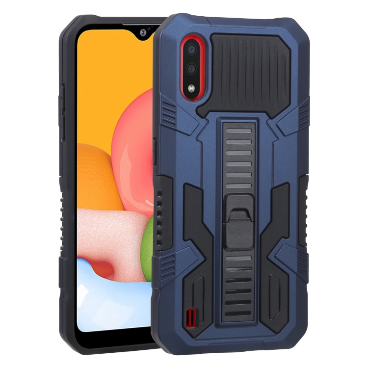 For Samsung Galaxy A01 US Version Vanguard Warrior All Inclusive Double-color Shockproof TPU + PC Protective Case with Holder(Cobalt Blue)
For Samsung Galaxy A01 US Version Vanguard Warrior All Inclusive Double-color Shockproof TPU + PC Protective Case with Holder(Cobalt Blue)