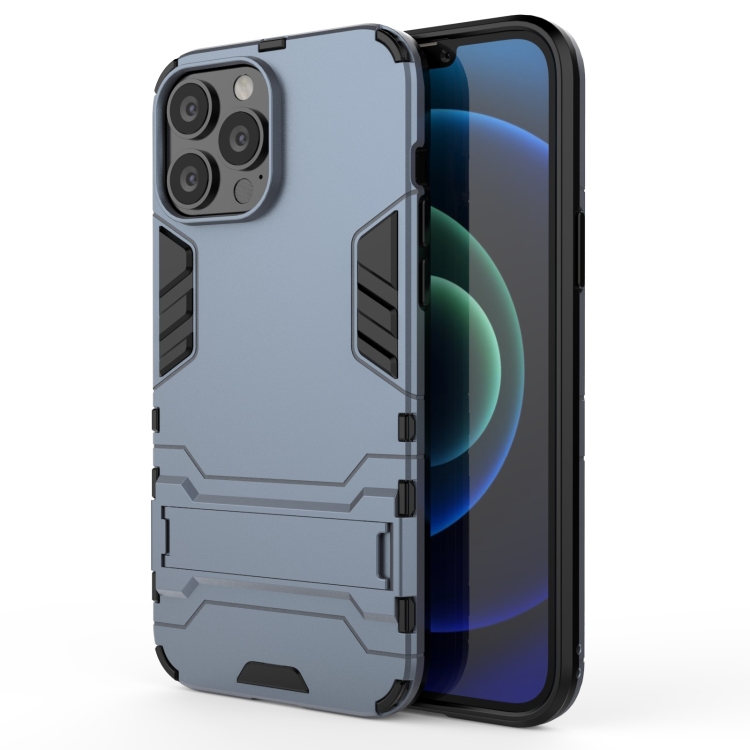 PC + TPU Shockproof Protective Case with Invisible Holder For iPhone 13 Pro Max(Navy Blue)
PC + TPU Shockproof Protective Case with Invisible Holder For iPhone 13 Pro Max(Navy Blue)