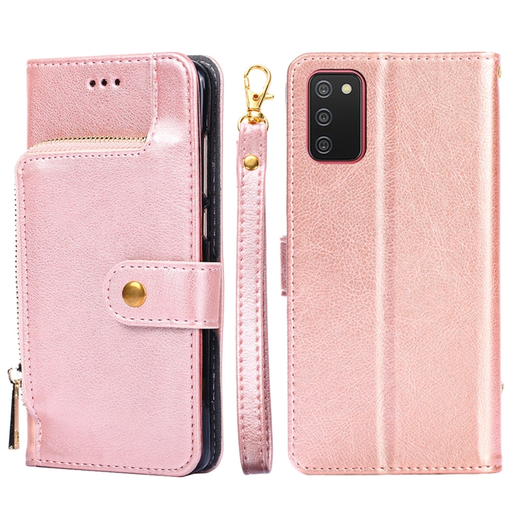 For Samsung Galaxy A02s Zipper Bag PU + TPU Horizontal Flip Leather Case with Holder & Card Slot & Wallet & Lanyard(Rose Gold)
For Samsung Galaxy A02s Zipper Bag PU + TPU Horizontal Flip Leather Case with Holder & Card Slot & Wallet & Lanyard(Rose Gold)