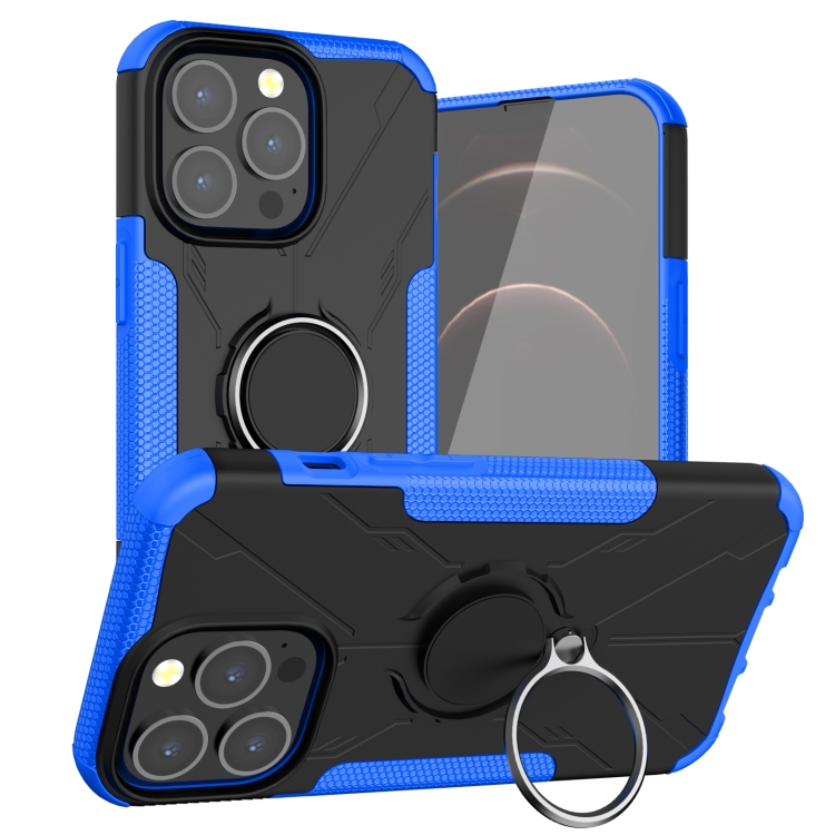 Armor Bear Shockproof PC + TPU Protective Case with Ring Holder For iPhone 13 Pro Max(Blue)
Armor Bear Shockproof PC + TPU Protective Case with Ring Holder For iPhone 13 Pro Max(Blue)