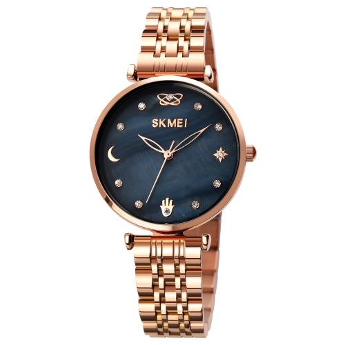 SKMEI 1800 Simple Diamond Round Dial Stainless Steel Strap Quartz Watch for Ladies(Rose Gold and Black)
SKMEI 1800 Simple Diamond Round Dial Stainless Steel Strap Quartz Watch for Ladies(Rose Gold and Black)
