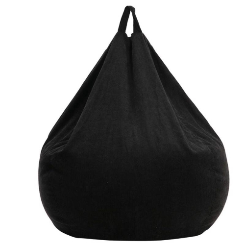 

Corduroy Lazy Bean Bag Chair Sofa Cover, Size:85x110cm(Black)