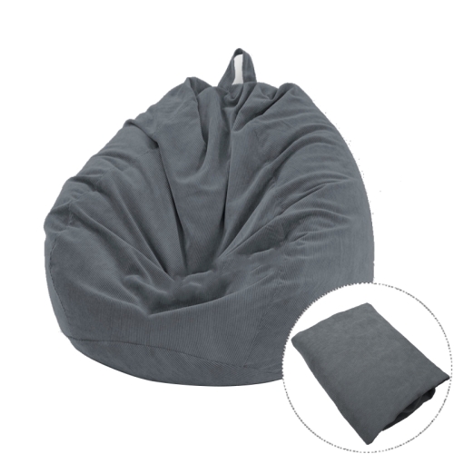 

Corduroy Lazy Bean Bag Chair Sofa Cover, Size:85x110cm(Dark Grey)