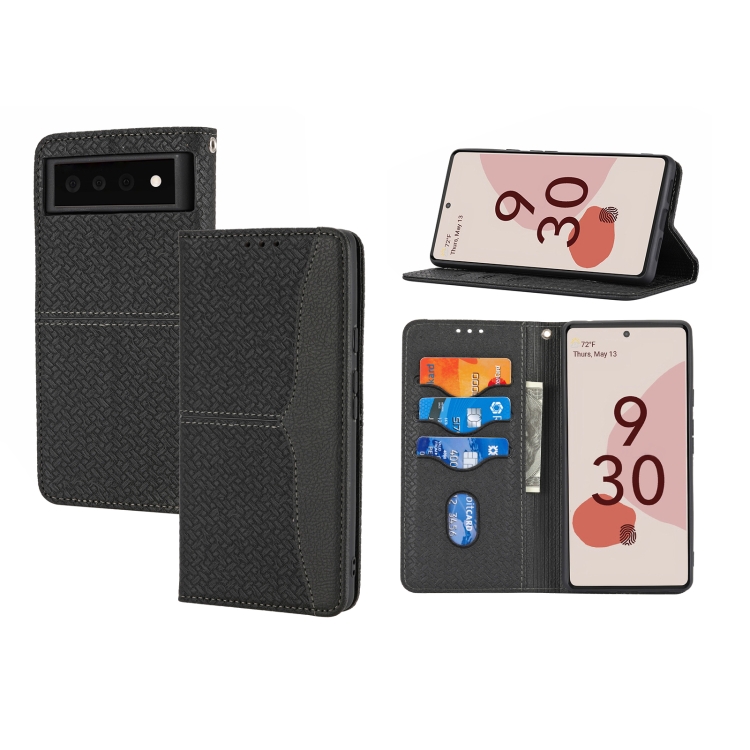 For Google Pixel 6 Woven Texture Stitching Magnetic Horizontal Flip PU Leather Case with Holder & Card Slots & Wallet & Lanyard(Black)
For Google Pixel 6 Woven Texture Stitching Magnetic Horizontal Flip PU Leather Case with Holder & Card Slots & Wallet & Lanyard(Black)