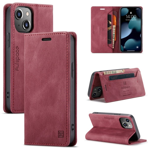 AutSpace A01 Retro Skin-feel Crazy Horse Texture Horizontal Flip Leather Case with Holder & Card Slots & Wallet & RFID For iPhone 13(Wine Red)
AutSpace A01 Retro Skin-feel Crazy Horse Texture Horizontal Flip Leather Case with Holder & Card Slots & Wallet & RFID For iPhone 13(Wine Red)