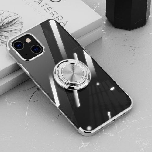 Electroplating Silicone Shockproof Case with Ring Holder For iPhone 13(Silver)
Electroplating Silicone Shockproof Case with Ring Holder For iPhone 13(Silver)