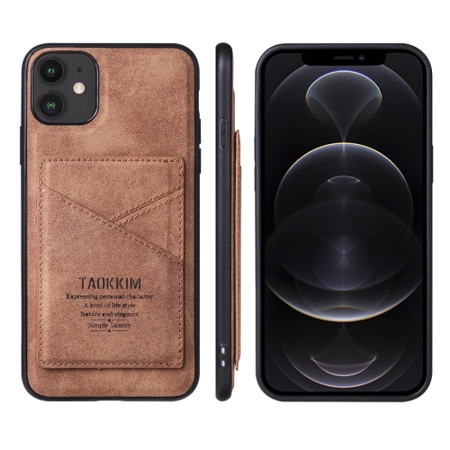 TAOKKIM Retro Matte PU Leather + PC + TPU Shockproof Back Cover Case with Holder & Card Slot For iPhone 13 mini(Brown)
TAOKKIM Retro Matte PU Leather + PC + TPU Shockproof Back Cover Case with Holder & Card Slot For iPhone 13 mini(Brown)