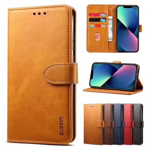 GUSSIM Business Style Horizontal Flip Leather Case with Holder & Card Slots & Wallet For iPhone 13 mini(Khaki)
GUSSIM Business Style Horizontal Flip Leather Case with Holder & Card Slots & Wallet For iPhone 13 mini(Khaki)