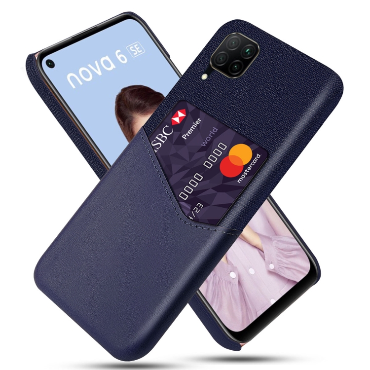 For Huawei P40 Lite Cloth Texture PC + PU Leather Back Cover Shockproof Case with Card Slot(Blue)
For Huawei P40 Lite Cloth Texture PC + PU Leather Back Cover Shockproof Case with Card Slot(Blue)