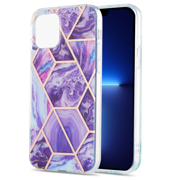 Electroplating Splicing Marble Flower Pattern Dual-side IMD TPU Shockproof Case For iPhone 13 Pro(Dark Purple)
Electroplating Splicing Marble Flower Pattern Dual-side IMD TPU Shockproof Case For iPhone 13 Pro(Dark Purple)
