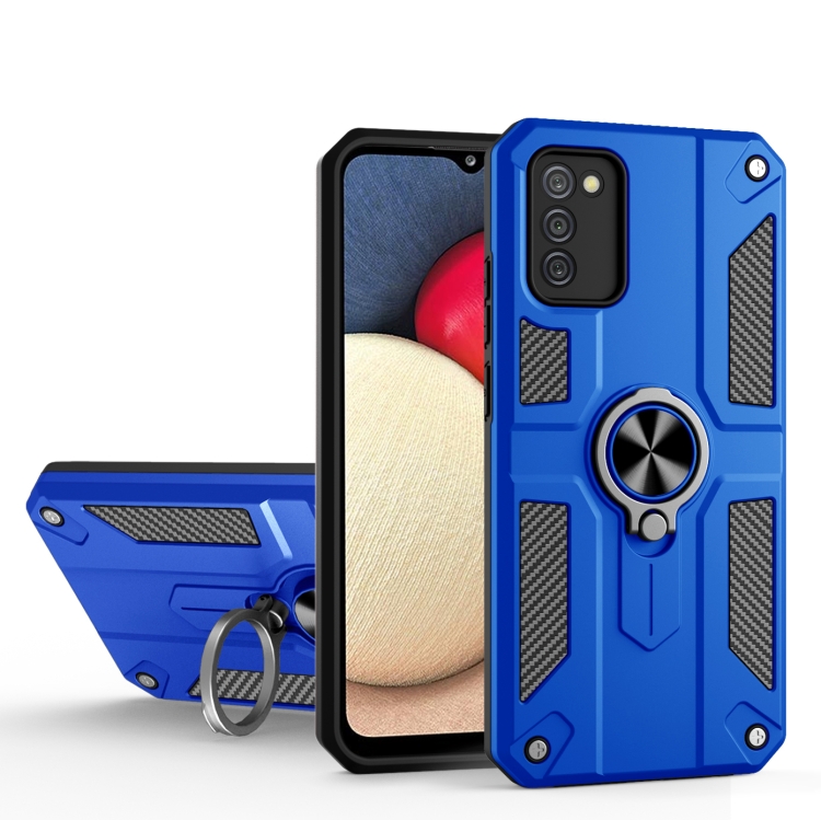 For Samsung Galaxy A02s Carbon Fiber Pattern PC + TPU Protective Case with Ring Holder(Dark Blue)
For Samsung Galaxy A02s Carbon Fiber Pattern PC + TPU Protective Case with Ring Holder(Dark Blue)