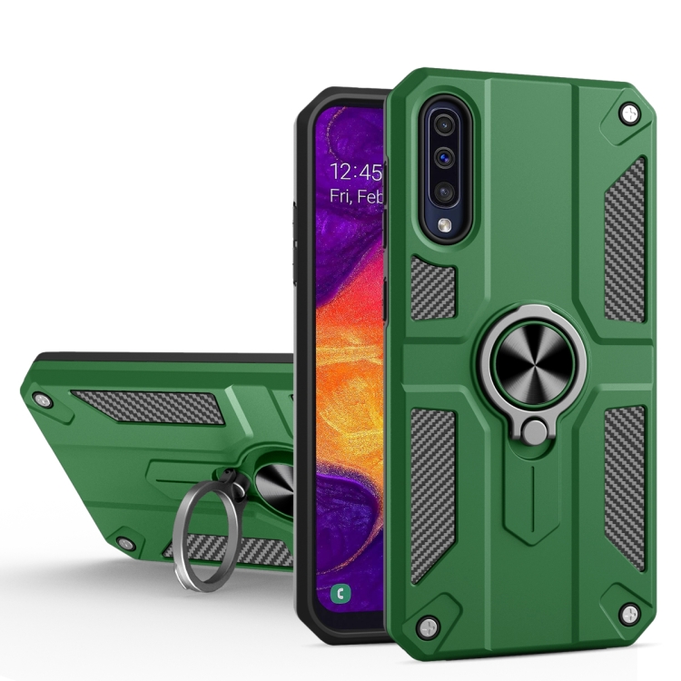 For Samsung Galaxy A50s Carbon Fiber Pattern PC + TPU Protective Case with Ring Holder(Green)
For Samsung Galaxy A50s Carbon Fiber Pattern PC + TPU Protective Case with Ring Holder(Green)