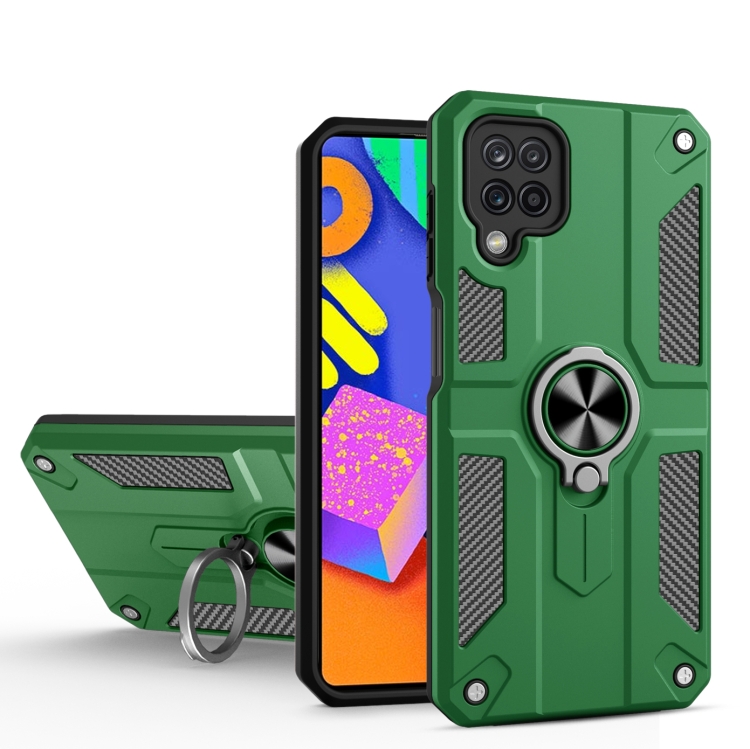 For Samsung Galaxy F62 Carbon Fiber Pattern PC + TPU Protective Case with Ring Holder(Green)
For Samsung Galaxy F62 Carbon Fiber Pattern PC + TPU Protective Case with Ring Holder(Green)