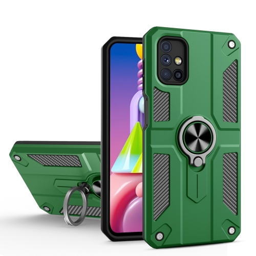 For Samsung Galaxy M51 Carbon Fiber Pattern PC + TPU Protective Case with Ring Holder(Green)
For Samsung Galaxy M51 Carbon Fiber Pattern PC + TPU Protective Case with Ring Holder(Green)
