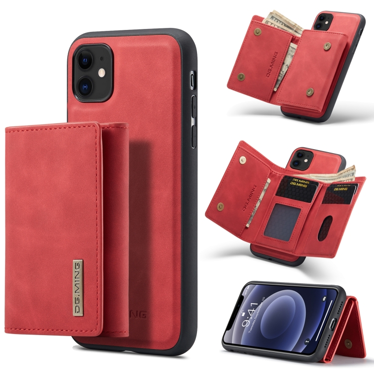 DG.MING M1 Series 3-Fold Multi Card Wallet + Magnetic Back Cover Shockproof Case with Holder Function For iPhone 11(Red)
DG.MING M1 Series 3-Fold Multi Card Wallet + Magnetic Back Cover Shockproof Case with Holder Function For iPhone 11(Red)