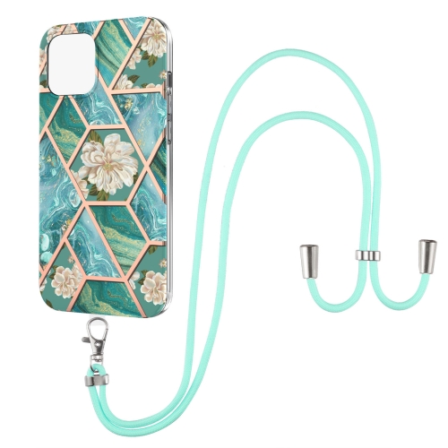 Electroplating Splicing Marble Flower Pattern TPU Shockproof Case with Lanyard For iPhone 13 Pro Max(Blue Flower)
Electroplating Splicing Marble Flower Pattern TPU Shockproof Case with Lanyard For iPhone 13 Pro Max(Blue Flower)