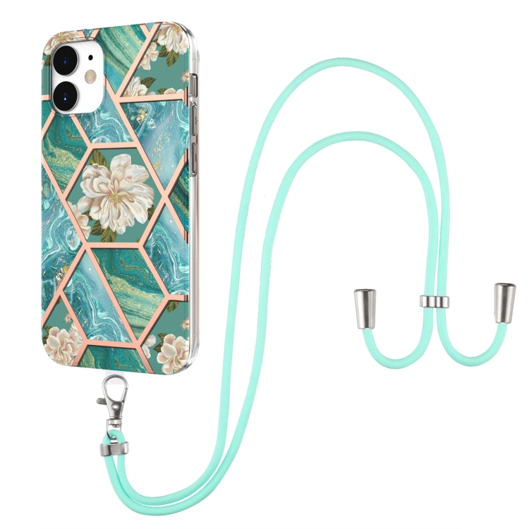 Electroplating Splicing Marble Flower Pattern TPU Shockproof Case with Lanyard For iPhone 12 mini(Blue Flower)
Electroplating Splicing Marble Flower Pattern TPU Shockproof Case with Lanyard For iPhone 12 mini(Blue Flower)