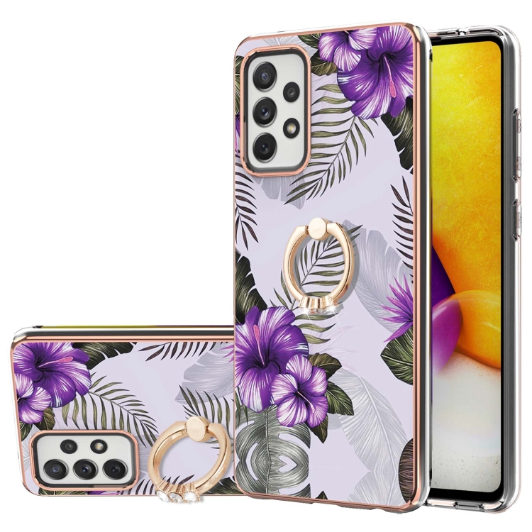 For Samsung Galaxy A72 4G/5G Electroplating Pattern IMD TPU Shockproof Case with Rhinestone Ring Holder(Purple Flower)
For Samsung Galaxy A72 4G/5G Electroplating Pattern IMD TPU Shockproof Case with Rhinestone Ring Holder(Purple Flower)