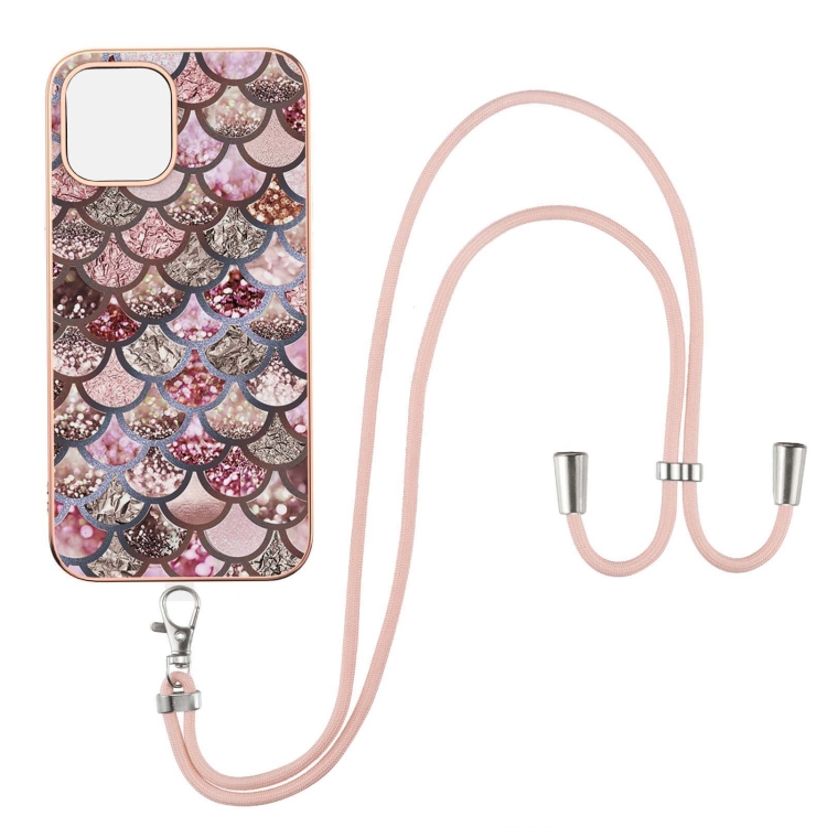 Electroplating Pattern IMD TPU Shockproof Case with Neck Lanyard For iPhone 13 Pro Max(Pink Scales)
Electroplating Pattern IMD TPU Shockproof Case with Neck Lanyard For iPhone 13 Pro Max(Pink Scales)