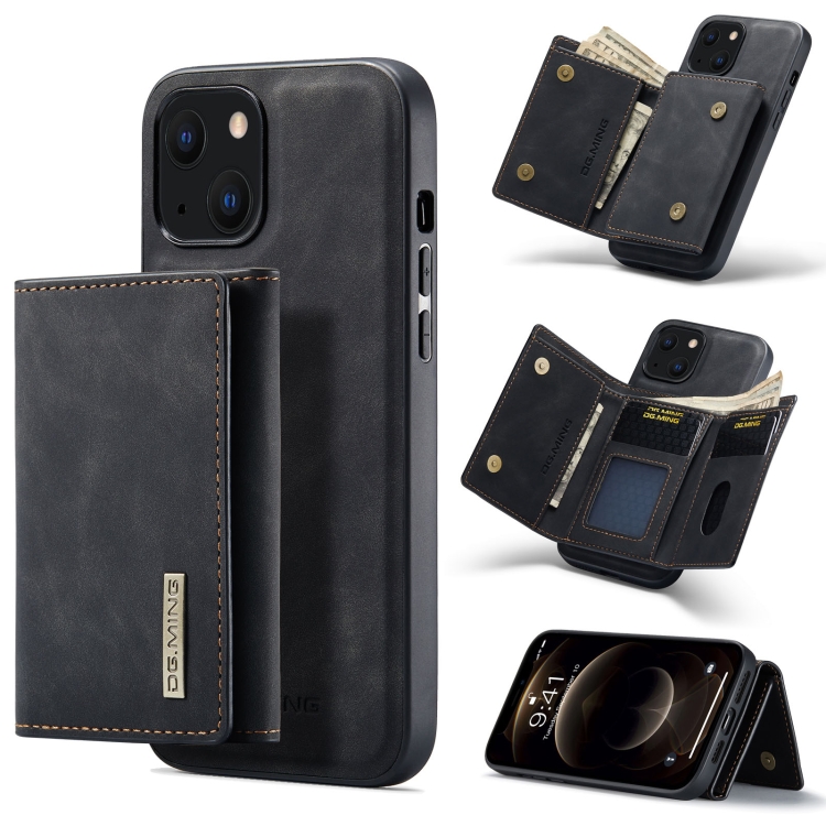 DG.MING M1 Series 3-Fold Multi Card Wallet + Magnetic Shockproof Case with Holder Function For iPhone 13 mini(Black)
DG.MING M1 Series 3-Fold Multi Card Wallet + Magnetic Shockproof Case with Holder Function For iPhone 13 mini(Black)