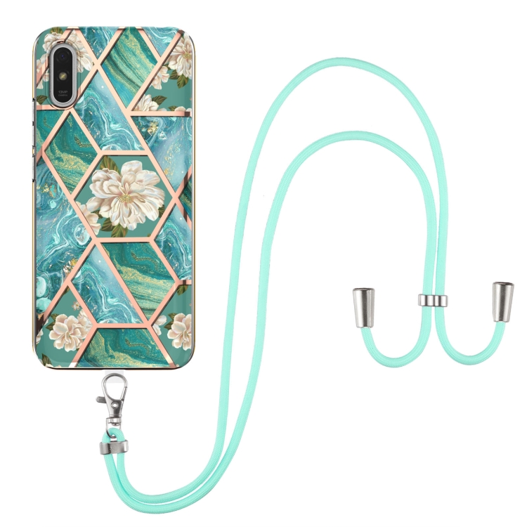 For Xiaomi Redmi 9A Electroplating Splicing Marble Flower Pattern TPU Shockproof Case with Lanyard(Blue Flower)
For Xiaomi Redmi 9A Electroplating Splicing Marble Flower Pattern TPU Shockproof Case with Lanyard(Blue Flower)