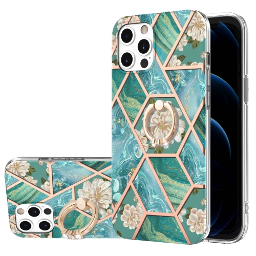Electroplating Splicing Marble Flower Pattern TPU Shockproof Case with Rhinestone Ring Holder For iPhone 12 / 12 Pro(Blue Flower)
Electroplating Splicing Marble Flower Pattern TPU Shockproof Case with Rhinestone Ring Holder For iPhone 12 / 12 Pro(Blue Flower)