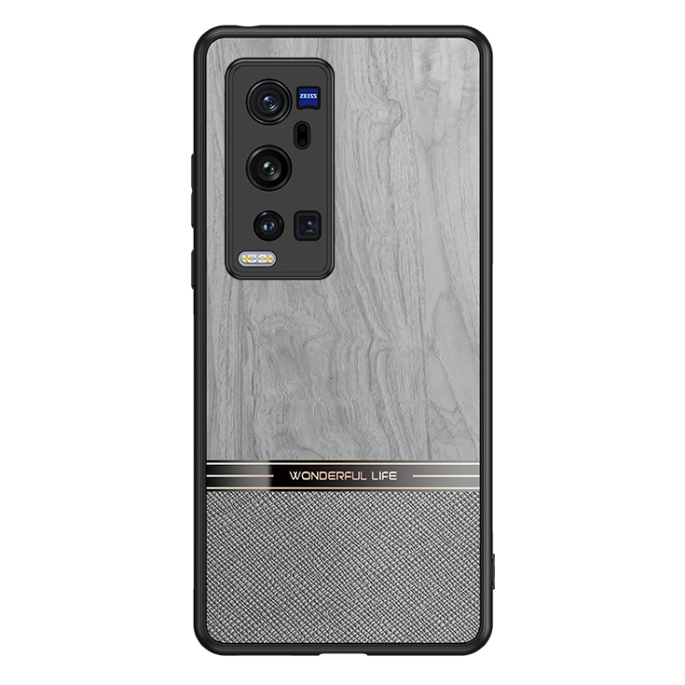 For vivo X60 Pro+ 5G Shang Rui Wood Grain Skin PU + TPU Shockproof Case(Grey)
For vivo X60 Pro+ 5G Shang Rui Wood Grain Skin PU + TPU Shockproof Case(Grey)