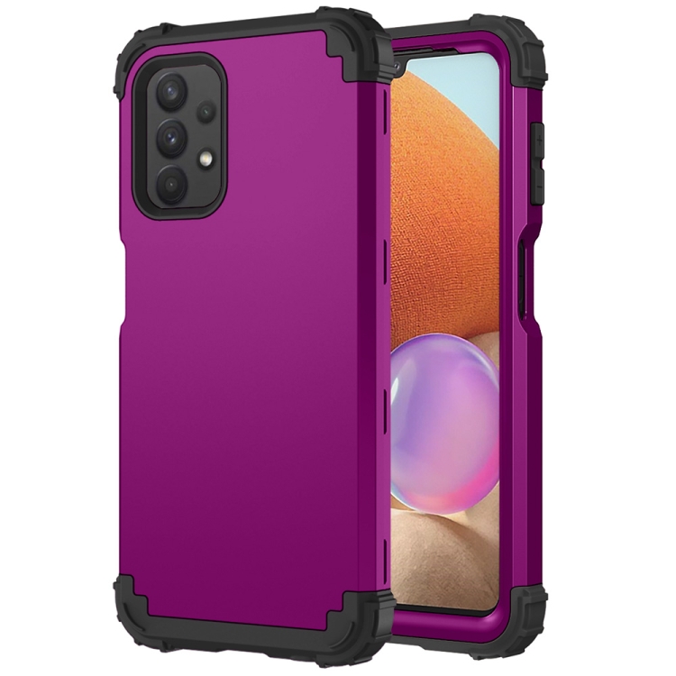 For Samsung Galaxy A32 / A12 5G 3 in 1 Shockproof PC + Silicone Protective Case(Dark Purple + Black)
For Samsung Galaxy A32 / A12 5G 3 in 1 Shockproof PC + Silicone Protective Case(Dark Purple + Black)