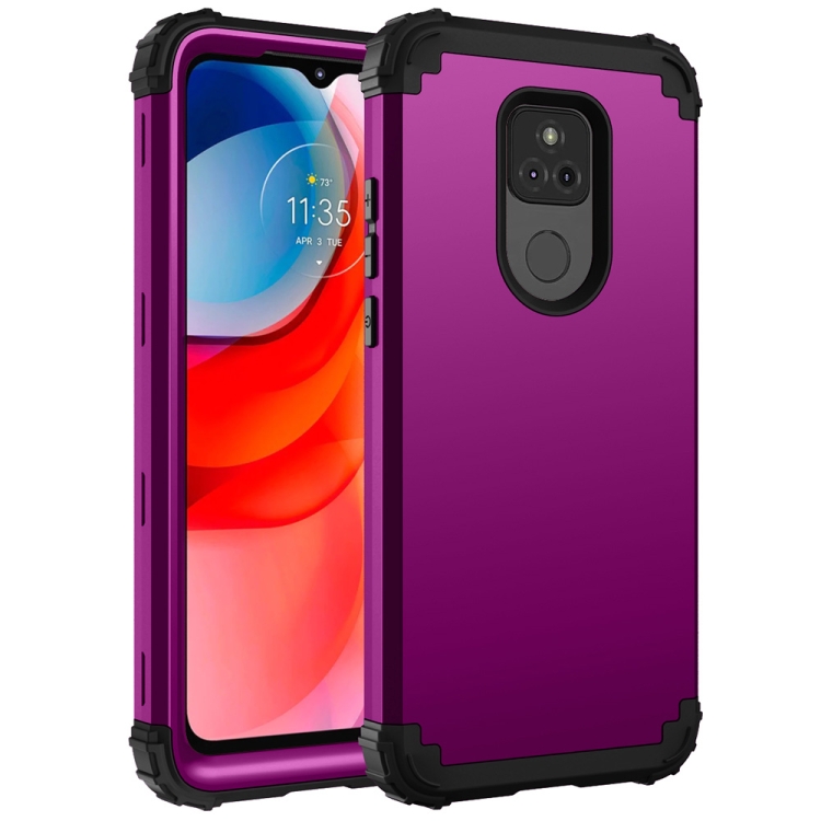 For Motorola Moto G Play 2021 3 in 1 Shockproof PC + Silicone Protective Case(Dark Purple + Black)
For Motorola Moto G Play 2021 3 in 1 Shockproof PC + Silicone Protective Case(Dark Purple + Black)