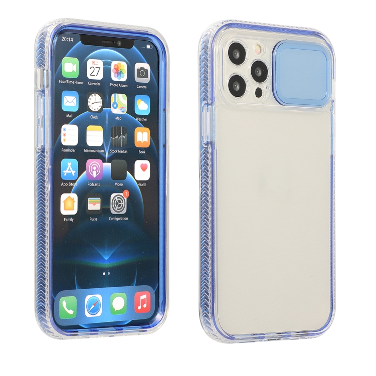 Sliding Camera Cover Design Shockproof TPU Frame + Clear PC Case For iPhone 11(Blue)
Sliding Camera Cover Design Shockproof TPU Frame + Clear PC Case For iPhone 11(Blue)