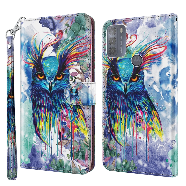 For Motorola Moto G50 3D Painting Pattern Horizontal Flip TPU + PU Leather Case with Holder & Card Slots & Wallet(Watercolor Owl)
For Motorola Moto G50 3D Painting Pattern Horizontal Flip TPU + PU Leather Case with Holder & Card Slots & Wallet(Watercolor Owl)