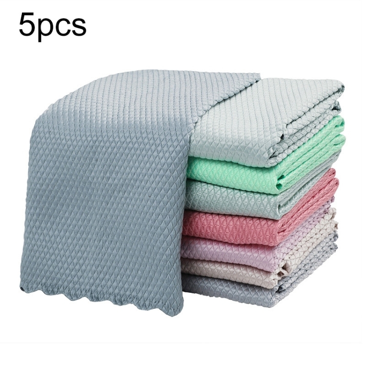 5 PCS Non-Marking And Easy-To-Dry Fish Scale Rags Kitchen Cleaning Towels, Random Color Delivery, Specification: 25x25cm(Bulk, No Packaging)
5 PCS Non-Marking And Easy-To-Dry Fish Scale Rags Kitchen Cleaning Towels, Random Color Delivery, Specification: 25x25cm(Bulk, No Packaging)