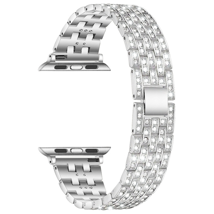 Five-beads Diamond Steel Replacement Strap Watchband For Apple Watch Series 6 & SE & 5 & 4 44mm / 3 & 2 & 1 42mm(Silver)
Five-beads Diamond Steel Replacement Strap Watchband For Apple Watch Series 6 & SE & 5 & 4 44mm / 3 & 2 & 1 42mm(Silver)