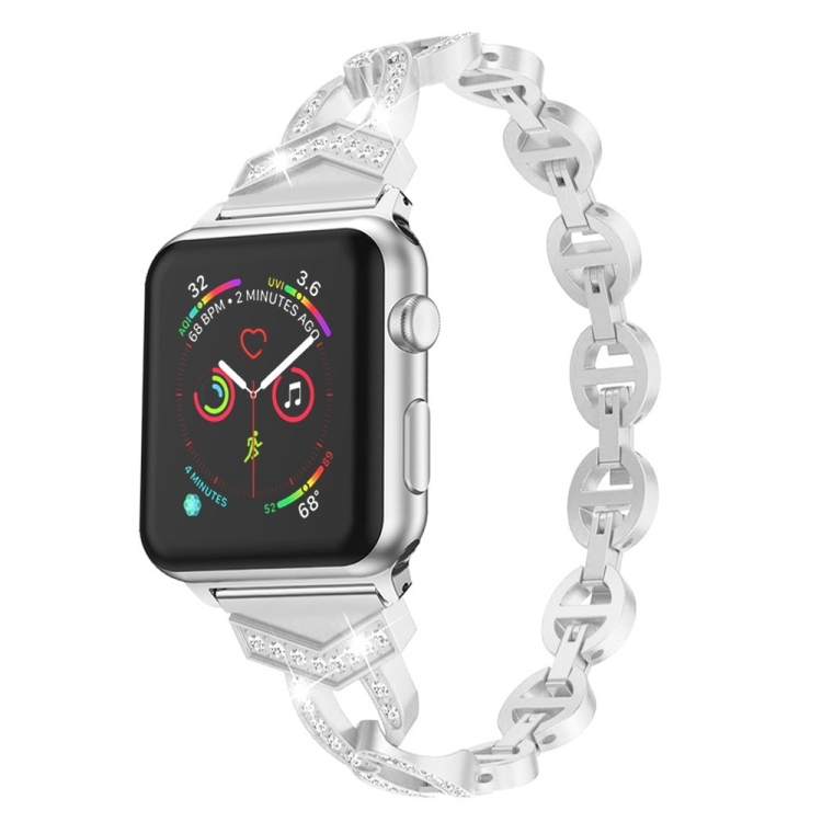 Diamond Stainless Steel Replacement Strap Watchband For Apple Watch Series 6 & SE & 5 & 4 44mm / 3 & 2 & 1 42mm(Silver)
Diamond Stainless Steel Replacement Strap Watchband For Apple Watch Series 6 & SE & 5 & 4 44mm / 3 & 2 & 1 42mm(Silver)