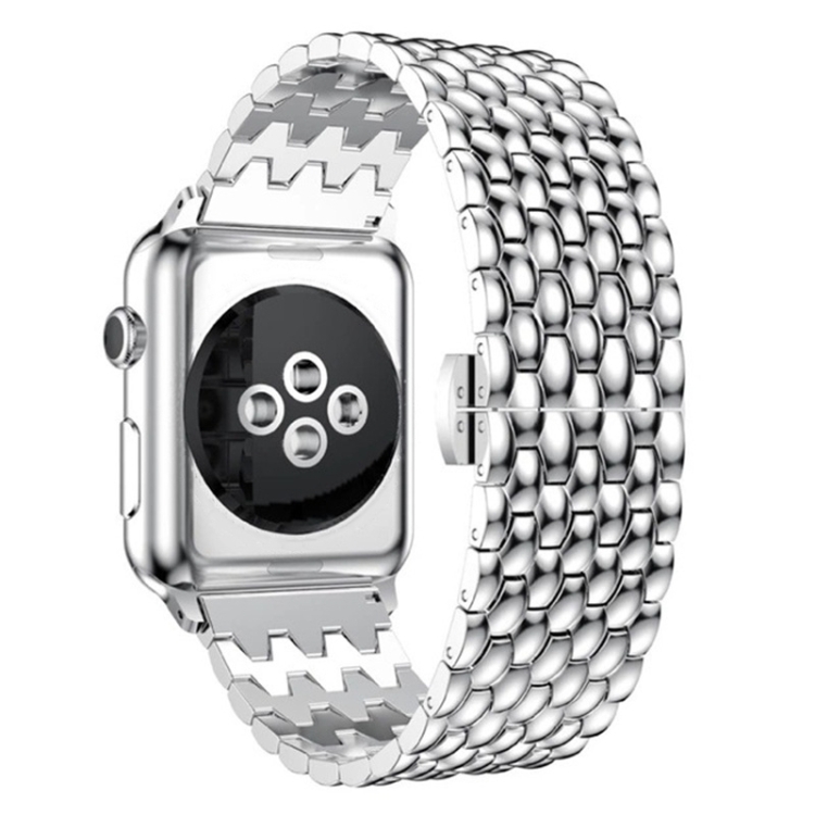 Dragon-scale Texture Metal Replacement Strap Watchband For Apple Watch Series 7 41mm / 6 & SE & 5 & 4 40mm / 3 & 2 & 1 38mm(Silver)
Dragon-scale Texture Metal Replacement Strap Watchband For Apple Watch Series 7 41mm / 6 & SE & 5 & 4 40mm / 3 & 2 & 1 38mm(Silver)