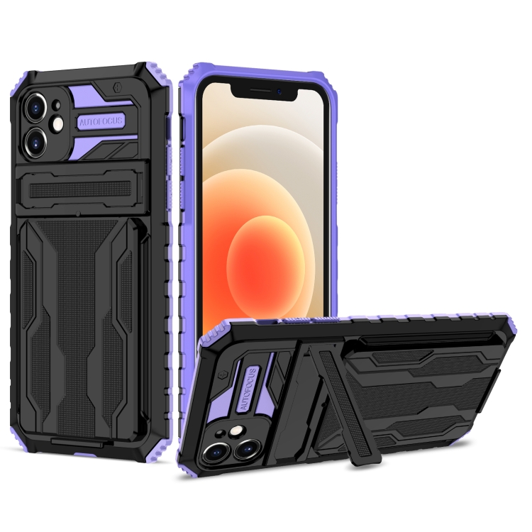 Armor Card PC + TPU Shockproof Case with Card Slot & Invisible Holder For iPhone 12 mini(Purple)
Armor Card PC + TPU Shockproof Case with Card Slot & Invisible Holder For iPhone 12 mini(Purple)