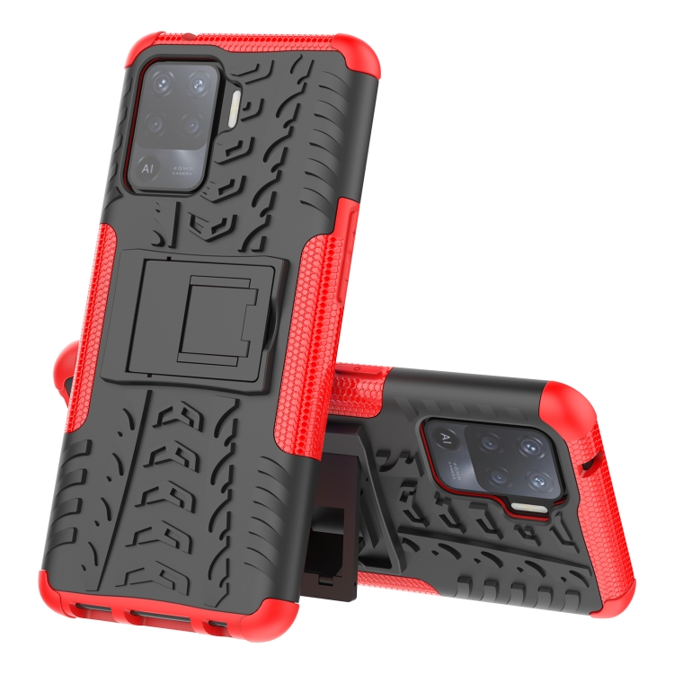 For OPPO A94 4G Tire Texture Shockproof TPU+PC Protective Case with Holder(Red)
For OPPO A94 4G Tire Texture Shockproof TPU+PC Protective Case with Holder(Red)