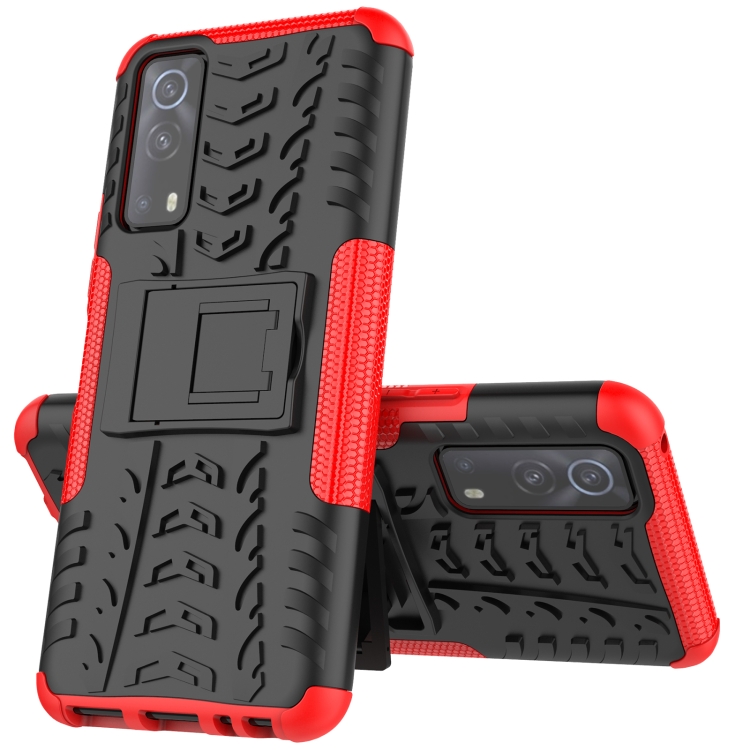 For Vivo iQOO Z3 Tire Texture Shockproof TPU+PC Protective Case with Holder(Red)
For Vivo iQOO Z3 Tire Texture Shockproof TPU+PC Protective Case with Holder(Red)