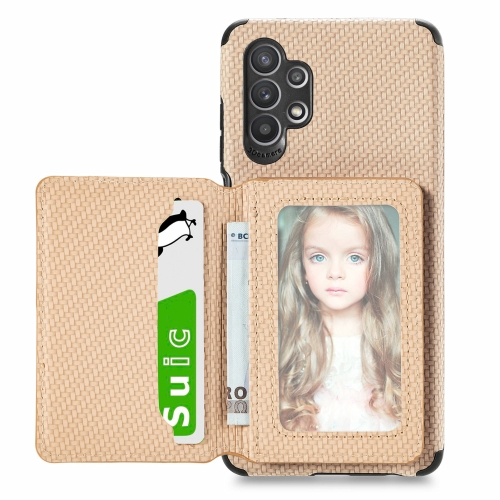 For Samsung Galaxy A32 4G Carbon Fiber Magnetic Card Bag TPU+PU Shockproof Back Cover Case with Holder & Card Slot & Photo Frame(Khaki)
For Samsung Galaxy A32 4G Carbon Fiber Magnetic Card Bag TPU+PU Shockproof Back Cover Case with Holder & Card Slot & Photo Frame(Khaki)