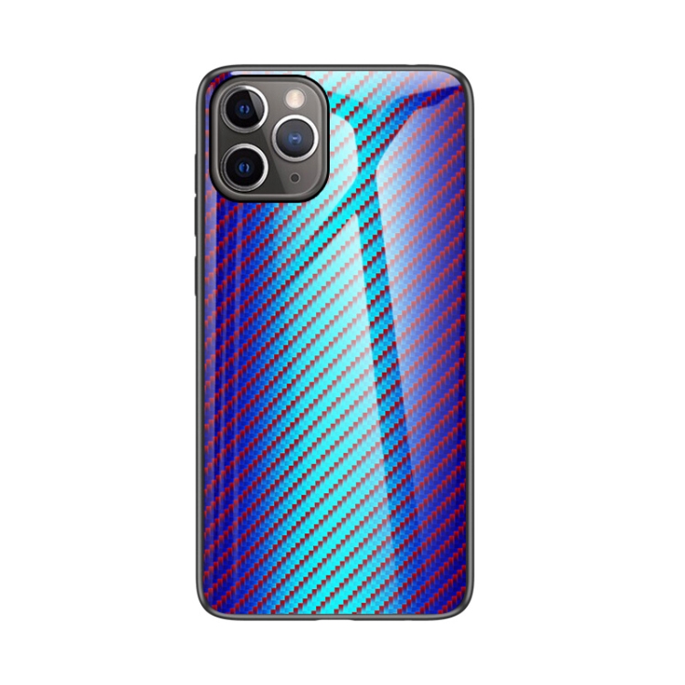 Gradient Carbon Fiber Texture TPU Border Tempered Glass Case For iPhone 12 Pro Max(Blue Fiber)
Gradient Carbon Fiber Texture TPU Border Tempered Glass Case For iPhone 12 Pro Max(Blue Fiber)