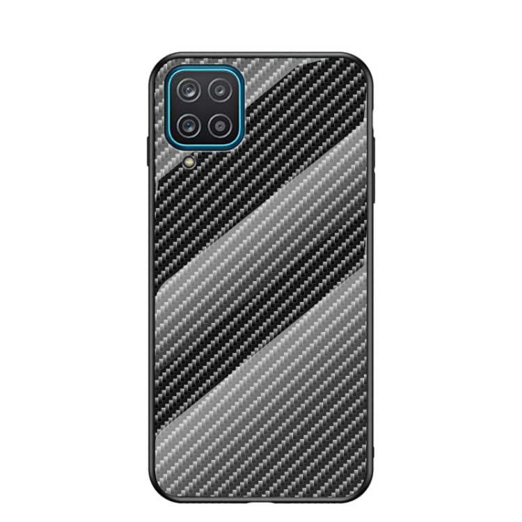 For Samsung Galaxy A12 Gradient Carbon Fiber Texture TPU Border Tempered Glass Case(Black Fiber)
For Samsung Galaxy A12 Gradient Carbon Fiber Texture TPU Border Tempered Glass Case(Black Fiber)
