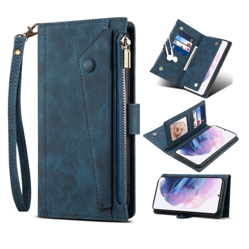 For Samsung Galaxy S21+ 5G Retro Frosted Horizontal Flip Leather Case with Holder & Card Slot & Wallet & Zipper Pocket & Lanyard(Deep Green)
For Samsung Galaxy S21+ 5G Retro Frosted Horizontal Flip Leather Case with Holder & Card Slot & Wallet & Zipper Pocket & Lanyard(Deep Green)
