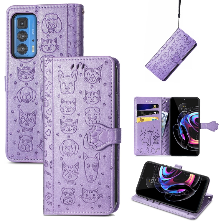 For Motorola Edge 20 Pro Lovely Cat and Dog Embossing Pattern Horizontal Flip Leather Case , with Holder & Card Slots & Wallet & Cartoon Clasp & Lanyard(Purple)
For Motorola Edge 20 Pro Lovely Cat and Dog Embossing Pattern Horizontal Flip Leather Case , with Holder & Card Slots & Wallet & Cartoon Clasp & Lanyard(Purple)